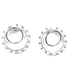 Pendiente Plata Perlas 3,40cm