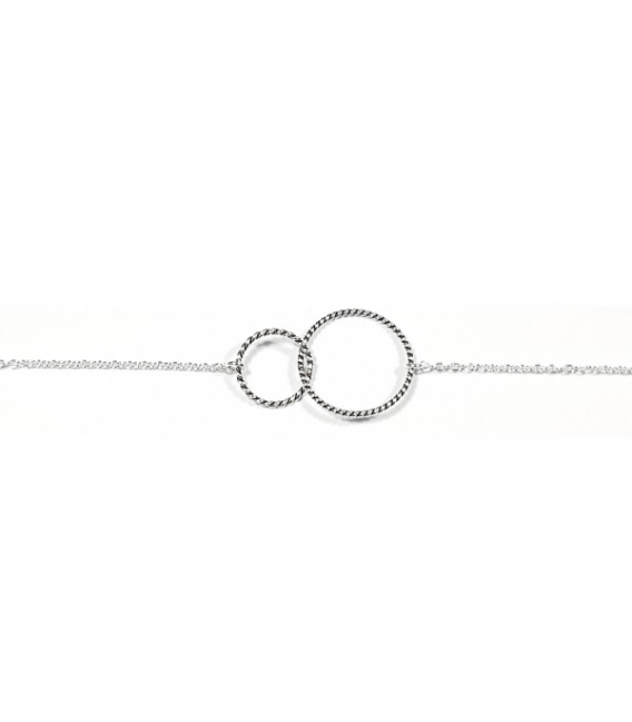 Bracelet Cercles Tressés 16,50+3cm