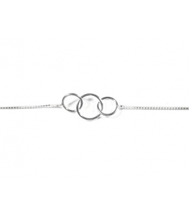 Bracelet karma Trois Cercles 16,50+3cm