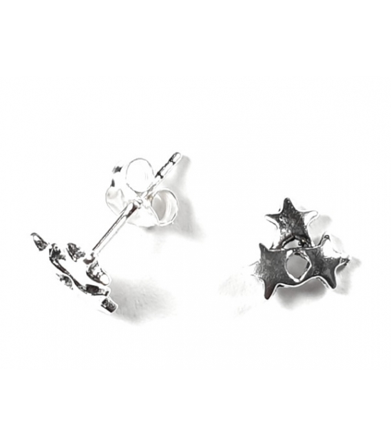 Boucles d'oreilles Argent Trois Étoiles Prix Paire