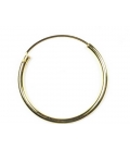 Aro Plata Liso Bañado 40 X 1.5mm Precio Par