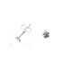 Pendiente Plata Flor. Precio Par