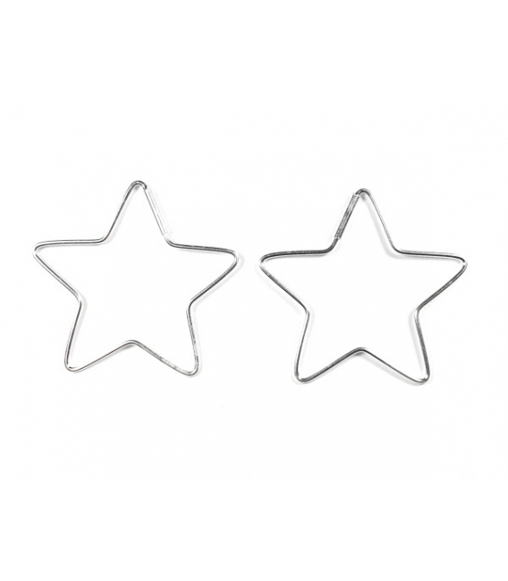 Pendiente Plata Estrella 30mm