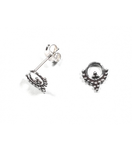 Pendiente Plata Circulo Diseño Precio Par