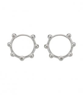 Aro Plata Bolas 12mm Precio Par