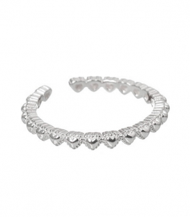 Bague Argent Coeurs