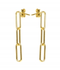 Boucles d'oreilles Argent Chaîne Recouvertée Prix Paire