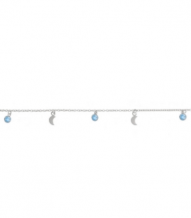Bracelet Lunes Zirconium Bleu