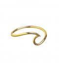 Anillo Plata Ola Bañado