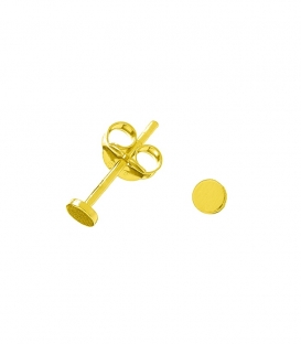 Pendiente Plata Circulo 3mm Bañado Precio Par