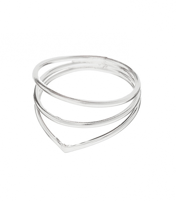 Anillo Plata V Liso