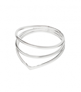 Anillo Plata V Liso