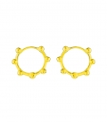 Aro Plata Bolas 12mm Bañado Precio Par