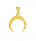 Pendentif Argent Lune Inversée 16mm Recouverte