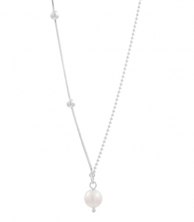 Collier Argent Perle 40+5cm