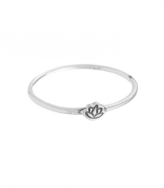Anillo Plata Flor Loto