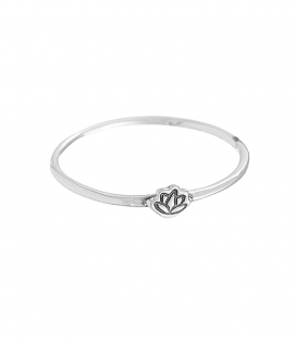 Anillo Plata Flor Loto