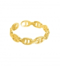 Anillo Plata Eslabones Bañado
