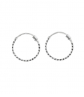 Aro Plata Trenzado 14mm Precio par