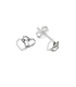 Pendiente Plata Corazones. Precio par