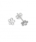 Pendiente Plata Flor 5.8mm Precio Par