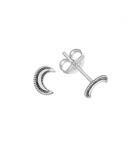 Pendiente Plata Luna Invertida 6mm. Precio Par