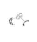 Pendiente Plata Luna Invertida 6mm. Precio Par