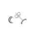 Pendiente Plata Luna Invertida 6mm. Precio Par