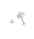 Boucles d'oreilles Argent Trois Boules 2.3mm. Prix Paire