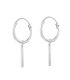Aro Plata con Barra (12.7mm) 12mm Precio par