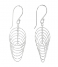 Boucles d'oreilles Argent Cercles 28mm. Prix Paire