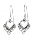 Pendiente Plata Corazon Labrado Precio Par