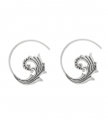 Boucles d'oreilles Argent Spirale 22mm. Prix Paire