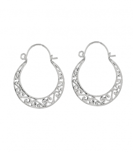 Pendiente Plata Filigranas 30mm. Precio Par