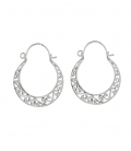 Pendiente Plata Filigranas 30mm. Precio Par