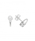 Pendiente Plata Llave Candado 1,20cm Precio Par