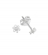 Pendiente Plata Flor 3.5mm precio par