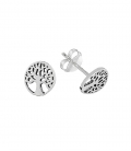 Pendiente Plata de Arbol Vida Ø8mm Precio par