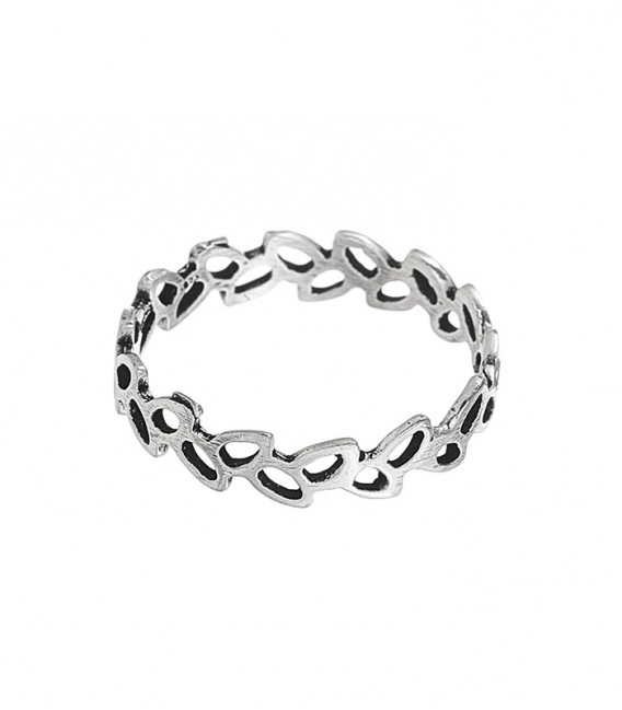 Anillo Plata Hojas 165