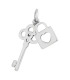 Colgante Plata Llave Candado 19mm