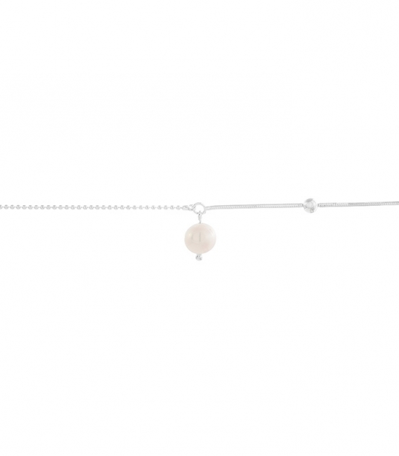 Bracelet Argent Perle 16+3cm