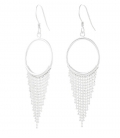 Pendiente Plata Aro Cadena de Bolitas. Precio Par
