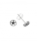 Boucles d'oreilles Argent Pentagramme 5.5mm. Prix Paire