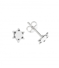 Pendiente Plata Estrella de David 6.5mm Precio par