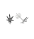 Boucles d'oreilles Argent Feuille de Marijuana 9.3mm. Prix Paire
