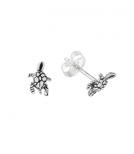 Pendiente Plata Tortuga 7mm. Precio par
