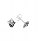 Pendiente Plata Mano Fatima 7mm. Precio par