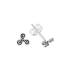 Boucles d'oreilles Argent Triskèle 5.6mm. Prix Paire