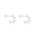 Boucles d'oreilles Argent 5 Perles. Prix Paire