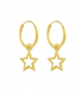 Aro Plata con Estrella Calada 12mm Precio Par